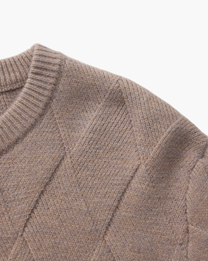 Pull à Col Rond Tricot Losanges
