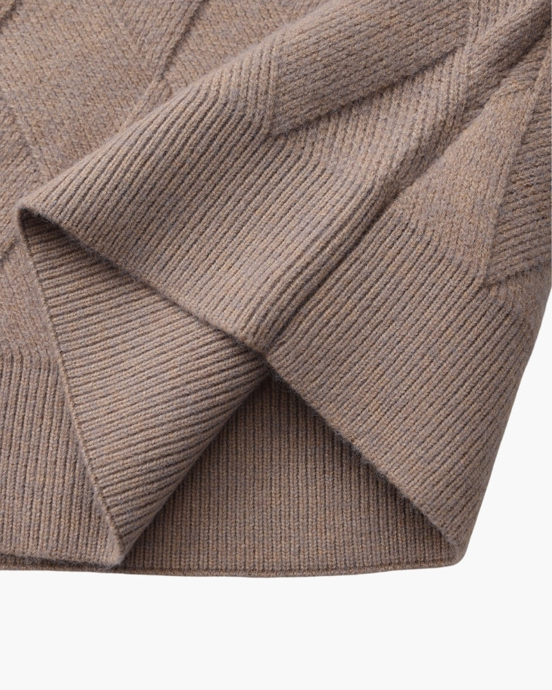 Pull à Col Rond Tricot Losanges