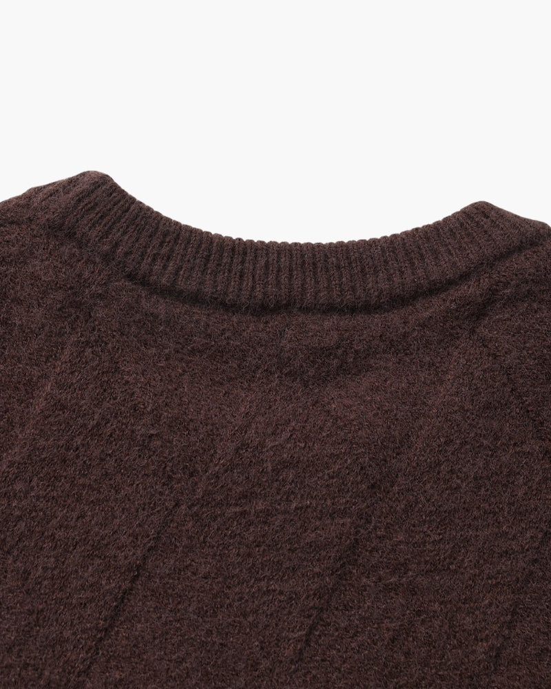 Pull à Col Rond Tricot Losanges
