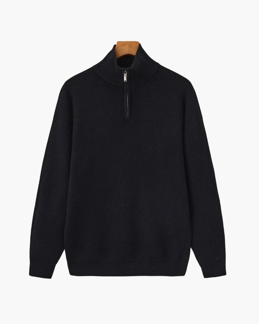 Pull Tricoté Demi-Zip Raffiné