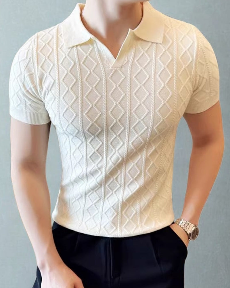 Polo Tricoté Texturé Signature