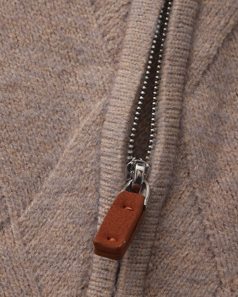 Cardigan Zippé Heritage Tricot Losanges