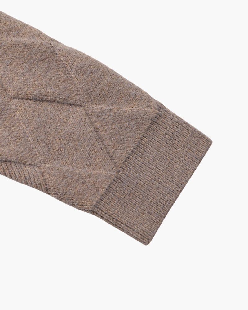 Cardigan Zippé Heritage Tricot Losanges
