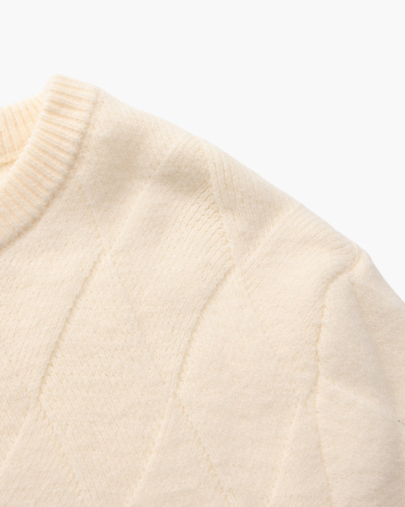 Pull à Col Rond Tricot Losanges
