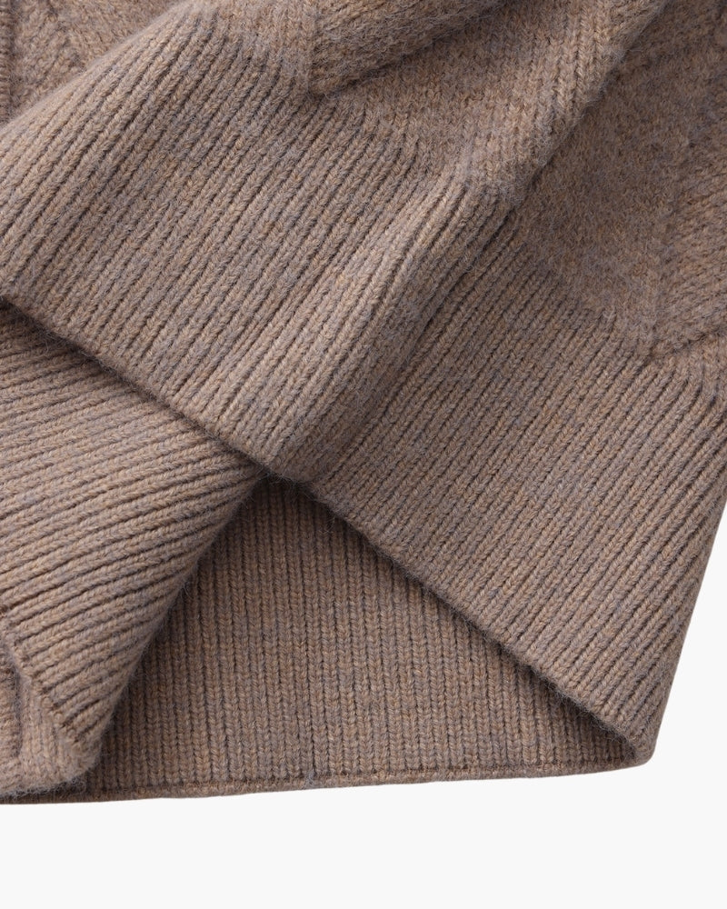 Cardigan Zippé Heritage Tricot Losanges