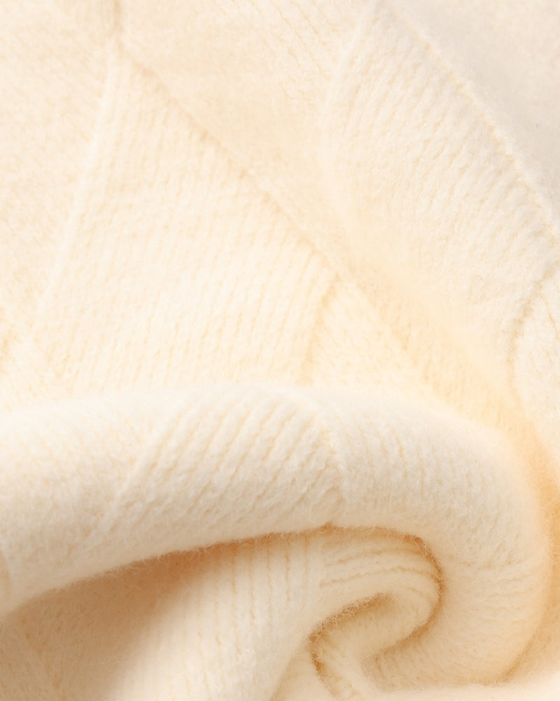 Pull à Col Rond Tricot Losanges