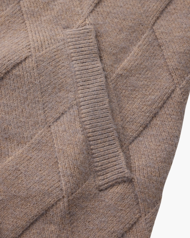 Cardigan Zippé Heritage Tricot Losanges