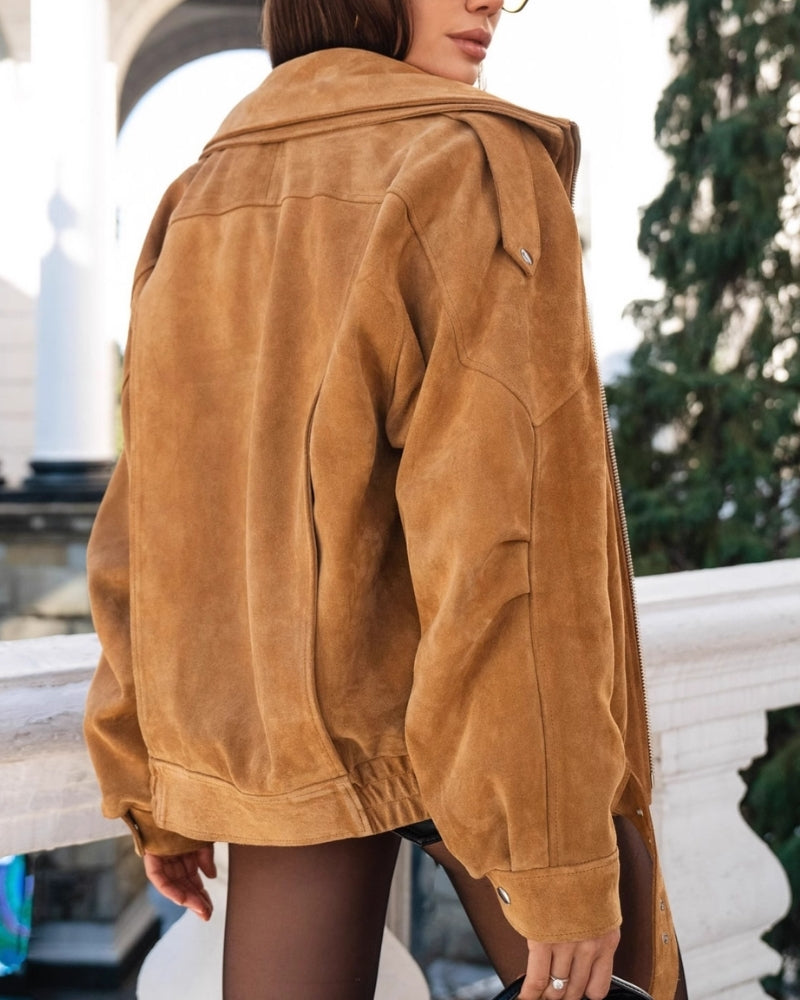 Veste en Daim Drape Vintage