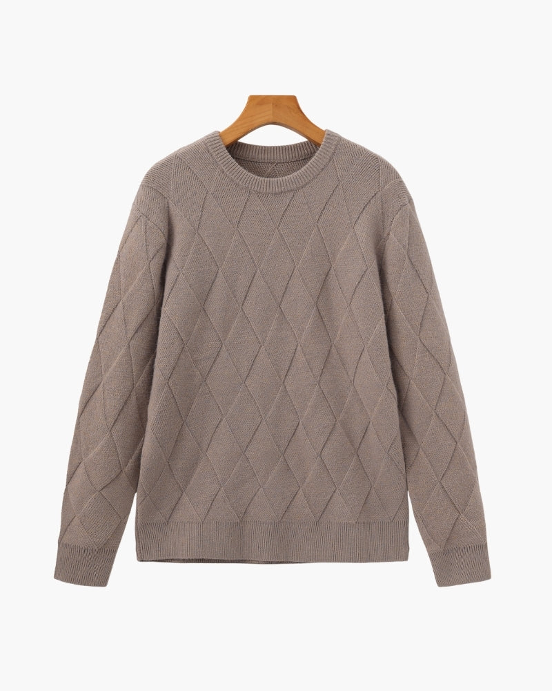 Pull à Col Rond Tricot Losanges