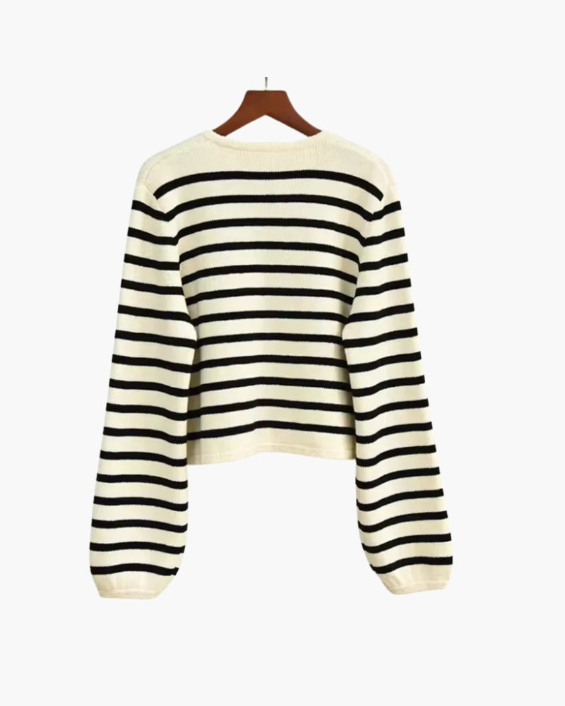 Gilet en Laine Rayée Premium
