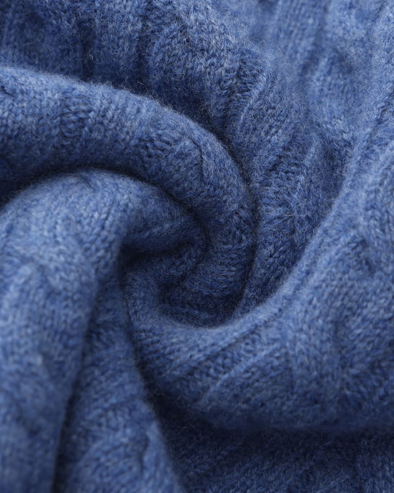 Pull Demi-Zip Tissé 100% Cachemire