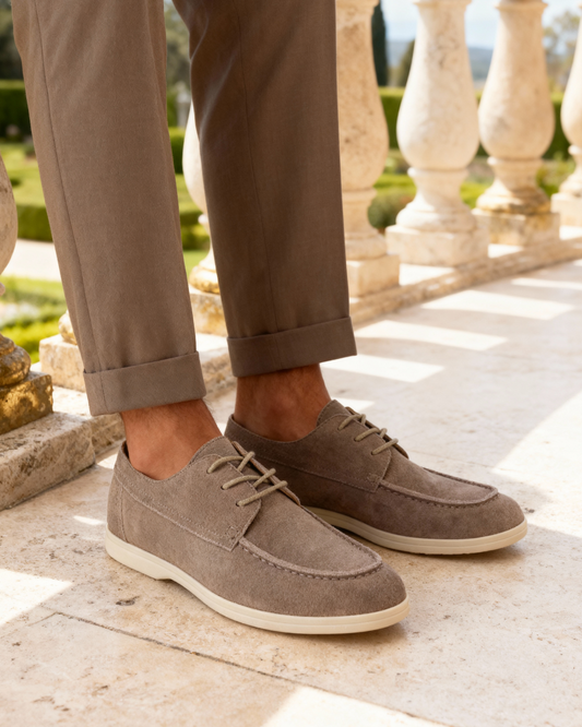 Chaussures à Lacets en Daim Premium